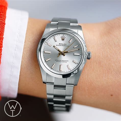 rolex op 34 silver|rolex oyster perpetual 34 kaufen.